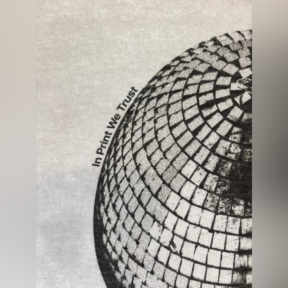 In Print We Trust disco baby tee